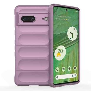 For Google Pixel 7 Magic Shield TPU + Flannel Phone Case(Purple)