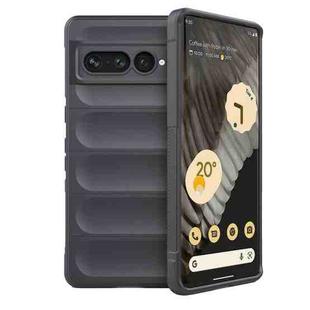 For Google Pixel 7 Pro Magic Shield TPU + Flannel Phone Case(Dark Grey)