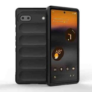 For Google Pixel 6a Magic Shield TPU + Flannel Phone Case(Black)