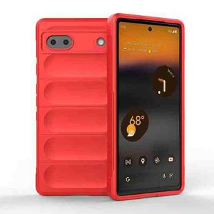 For Google Pixel 6a Magic Shield TPU + Flannel Phone Case(Red)