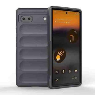 For Google Pixel 6a Magic Shield TPU + Flannel Phone Case(Dark Grey)