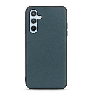 For Samsung Galaxy A54 5G Accurate Hole Lambskin Texture Genuine Leather Phone Case(Green)