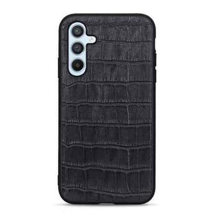 For Samsung Galaxy A54 5G Crocodile Texture Genuine Leather Phone Case(Black)