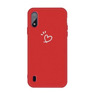 For Galaxy A01 Frosted Candy-Colored Ultra-thin TPU Phone(Red)