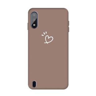 For Galaxy A01 Frosted Candy-Colored Ultra-thin TPU Phone(Khaki)