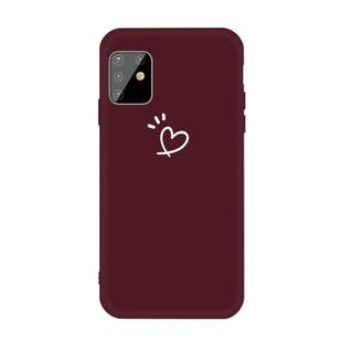 For Galaxy M60s Frosted Candy-Colored Ultra-thin TPU Phone(Wine Red)