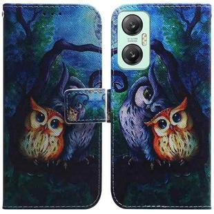 For Infinix Hot 20 5G Coloured Drawing Flip Leather Phone Case(Oil Painting Owl)