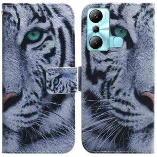 For Infinix Hot 20i Coloured Drawing Flip Leather Phone Case(Tiger)