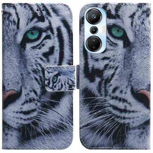 For Infinix Hot 20s Coloured Drawing Flip Leather Phone Case(Tiger)
