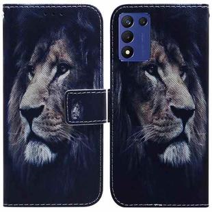 For Realme Q3S / Q3T / 9 SE / 9 5G Speed Coloured Drawing Flip Leather Phone Case(Lion)