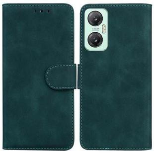 For Infinix Hot 20 5G Skin Feel Pure Color Flip Leather Phone Case(Green)