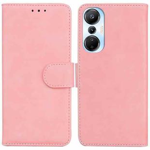 For Infinix Hot 20s Skin Feel Pure Color Flip Leather Phone Case(Pink)