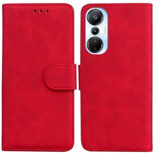 For Infinix Hot 20s Skin Feel Pure Color Flip Leather Phone Case(Red)