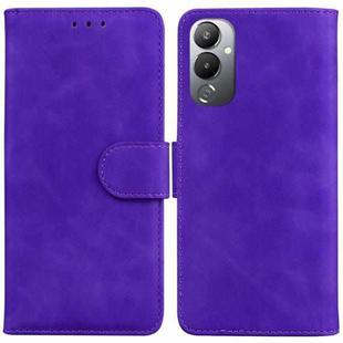 For Tecno Pova 4 Skin Feel Pure Color Flip Leather Phone Case(Purple)