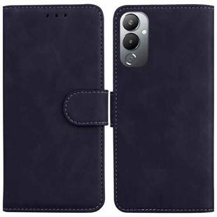 For Tecno Pova 4 Skin Feel Pure Color Flip Leather Phone Case(Black)