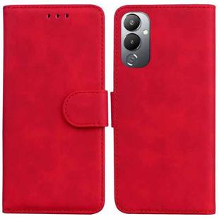 For Tecno Pova 4 Skin Feel Pure Color Flip Leather Phone Case(Red)