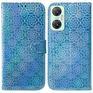 For Infinix Hot 20 5G Colorful Magnetic Buckle Leather Phone Case(Blue)