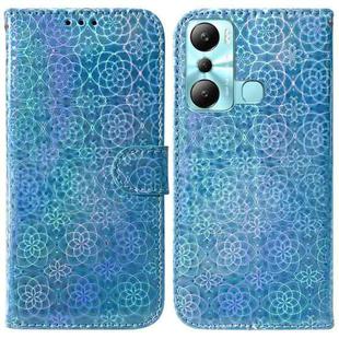 For Infinix Hot 20i Colorful Magnetic Buckle Leather Phone Case(Blue)