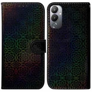 For Tecno Pova 4 Colorful Magnetic Buckle Leather Phone Case(Black)