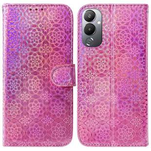 For Tecno Pova 4 Colorful Magnetic Buckle Leather Phone Case(Pink)