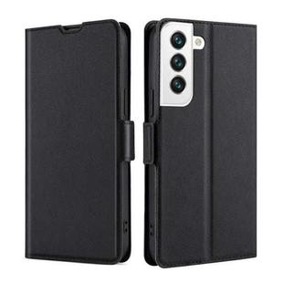 For Samsung Galaxy S23 5G Ultra-thin Voltage Side Buckle Horizontal Flip Leather Phone Case(Black)