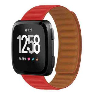For Fitbit Versa 4 / 3 / Sense 2 20mm Silicone Magnetic Watch Band(Red)