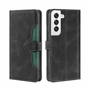 For Samsung Galaxy S23 5G Skin Feel Magnetic Buckle Leather Phone Case(Black)