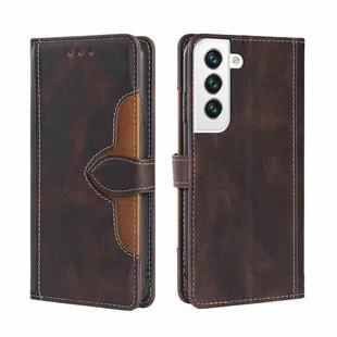 For Samsung Galaxy S23+ 5G Skin Feel Magnetic Buckle Leather Phone Case(Brown)