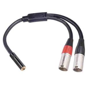 TC227YXK402-03 3.5mm Female to Dual XLR 3pin Male Audio Cable, Length: 30cm(Red Black)
