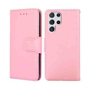 For Samsung Galaxy S23 Ultra 5G Crystal Texture Leather Phone Case(Pink)