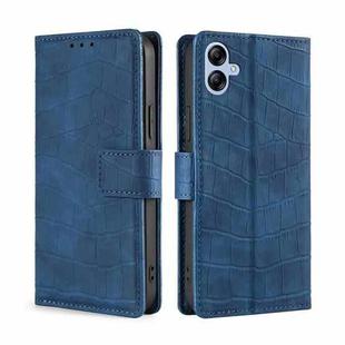 For Samsung Galaxy A04E Skin Feel Crocodile Magnetic Clasp Leather Phone Case(Blue)