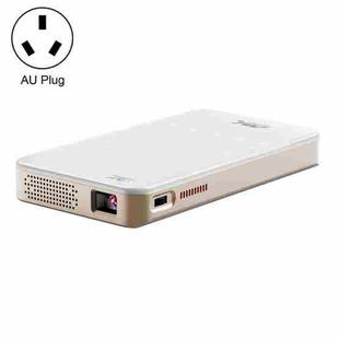 S90 DLP Android 9.0 1GB+8GB 4K Mini WiFi Smart Projector, Power Plug:AU Plug(White)