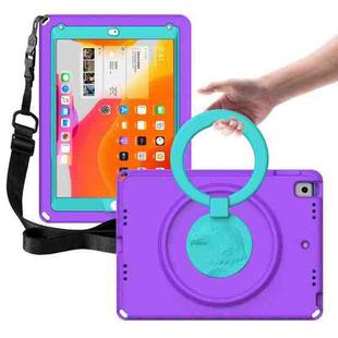 For iPad 5 / 7 / 6 / 8 / 9 EVA + PC Shockproof Tablet Case with Waterproof Frame(Purple)