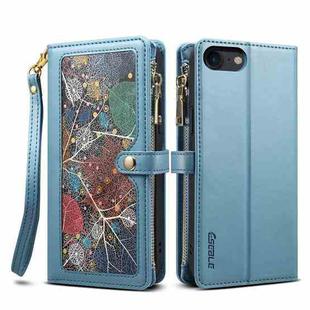 For iPhone 6s / 6 ESEBLE Star Series Lanyard Zipper Wallet RFID Leather Case(Blue)