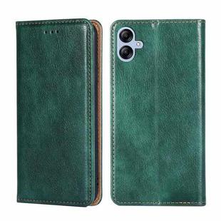 For Samsung Galaxy A04E Gloss Oil Solid Color Magnetic Leather Phone Case(Green)