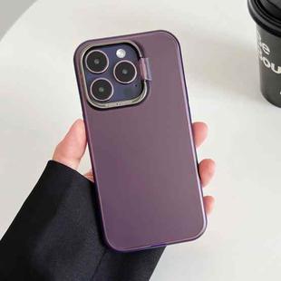 For iPhone 14 Invisible Holder Ultra-thin PC Phone Case(Dark Purple)