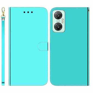For Infinix Hot 20 Imitated Mirror Surface Leather Phone Case(Mint Green)