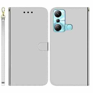 For Infinix Hot 20i Imitated Mirror Surface Leather Phone Case(Silver)