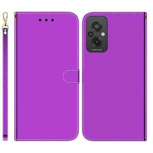 For Xiaomi Redmi 11 Prime 4G Imitated Mirror Surface Leather Phone Case(Purple)