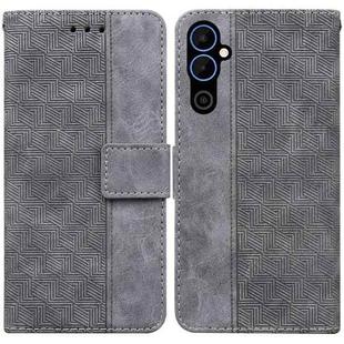 For Tecno Pova Neo 2 Geometric Embossed Leather Phone Case(Grey)