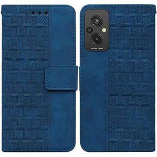 For Xiaomi Redmi 11 Prime 4G Geometric Embossed Leather Phone Case(Blue)