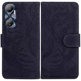For Infinix Hot 20 Tiger Embossing Pattern Leather Phone Case(Black)