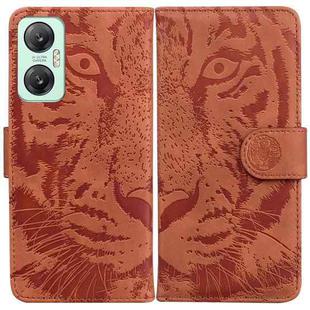 For Infinix Hot 20 5G Tiger Embossing Pattern Leather Phone Case(Brown)