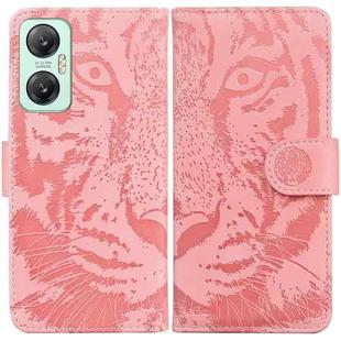 For Infinix Hot 20 5G Tiger Embossing Pattern Leather Phone Case(Pink)