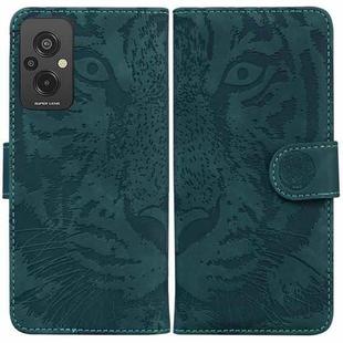For Xiaomi Redmi 11 Prime 4G Tiger Embossing Pattern Leather Phone Case(Green)