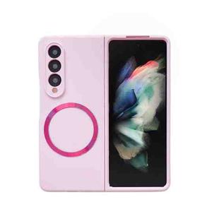 For Samsung Galaxy Z Fold3 5G Skin Feel MagSafe Magnetic Phone Case(Pink)