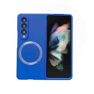 For Samsung Galaxy Z Fold3 5G Skin Feel MagSafe Magnetic Phone Case(Royal Blue)