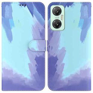 For Infinix Hot 20 Watercolor Pattern Leather Phone Case(Winter Snow)