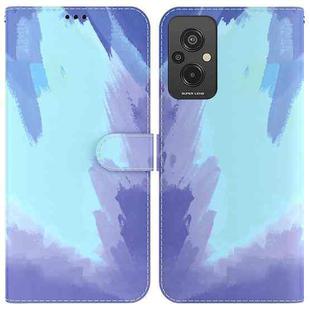 For Xiaomi Redmi 11 Prime 4G Watercolor Pattern Leather Phone Case(Winter Snow)