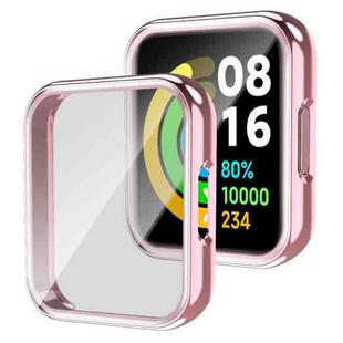 For Xiaomi Redmi Watch 2 TPU Hollow Watch Protective Case with Protective Film(Pink)